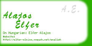 alajos elfer business card